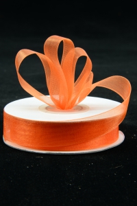 Organza Ribbon , Orange, 5/8 Inch x 25 Yards (1 Spool) SALE ITEM